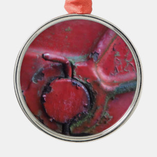 Sluiting van de roodroodroedel metalen ornament