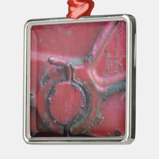 Sluiting van de roodroodroedel metalen ornament (Links)