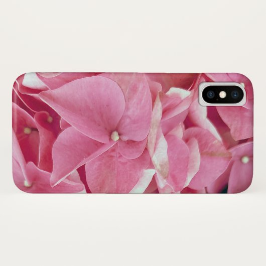 sluiting van de roze hydrangea Case-Mate iPhone case (Achterkant (horizontaal))