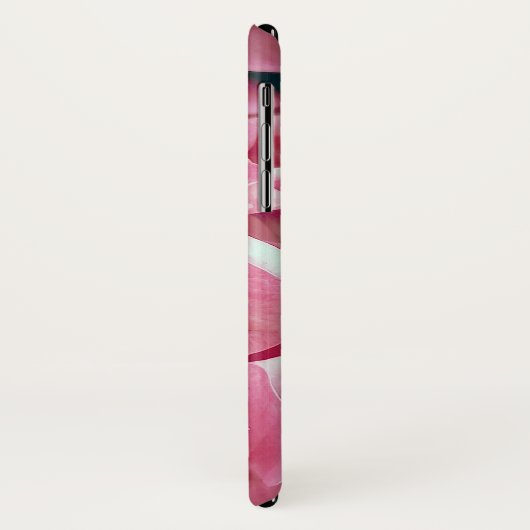 sluiting van de roze hydrangea Case-Mate iPhone case (Achterkant/links)