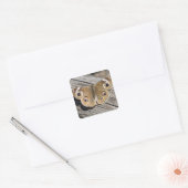 Sluiting van de speenvlinder (Junonia) Vierkante Sticker (Envelop)