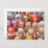 Sluiting van de traditionele Russische nestpoppen Briefkaart (Voorkant / Achterkant)