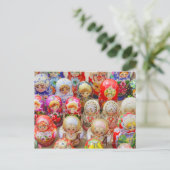 Sluiting van de traditionele Russische nestpoppen Briefkaart (Staand voorkant)