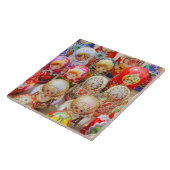 Sluiting van de traditionele Russische nestpoppen Tegeltje (Zijkant)