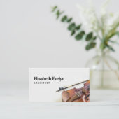 Sluiting van de violette touw met boeg op wit visitekaartje (Staand voorkant)