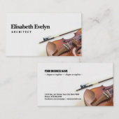 Sluiting van de violette touw met boeg op wit visitekaartje (Voorkant / Achterkant)