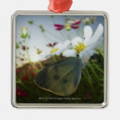 Sluiting van de vlinder op bloemen metalen ornament (Voorkant)