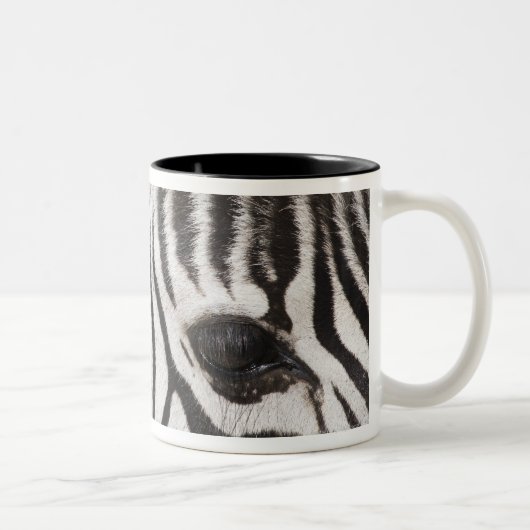 Sluiting van de zebra tweekleurige koffiemok (Rechts)