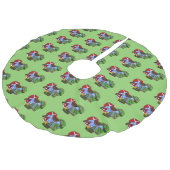 Sluiting van de zoete kerstboomrok imitatie linnen kerstboom rok (Gekanteld)