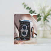 Sluiting van een antiek camera briefkaart (Staand voorkant)