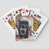 Sluiting van een antiek camera speelkaarten (Achterkant)