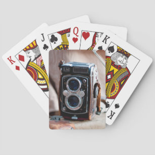 Sluiting van een antiek camera speelkaarten