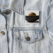 Sluiting van een avocado vierkante button 5,1 cm (In situ)