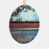 Sluiting van een blauwgroen en blauwe vrachtwagen keramisch ornament (Rechts)