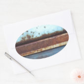 Sluiting van een blauwgroen en blauwe vrachtwagen ovale sticker (Envelop)