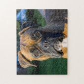 Sluiting van een Boxer Dog Legpuzzel (Verticaal)