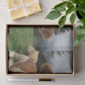 Sluiting van een bruine en witte koe tissuepapier (Geschenk)