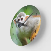 Sluiting van een Common Squirrel Monkey Ronde Klok (Hoek)
