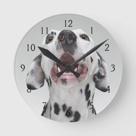 Sluiting van een Dalmatische hond Ronde Klok (Voorkant)