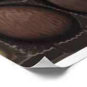 sluiting van een doos van samengevoegde chocolade poster (Hoek)