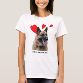 Sluiting van een Duitse herder, harten, je woorden T-shirt