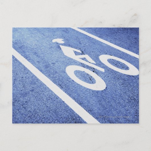 Sluiting van een fietsenbord op de weg briefkaart (Voorkant)