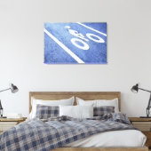 Sluiting van een fietsenbord op de weg canvas afdruk (Insitu (Slaapkamer))