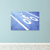 Sluiting van een fietsenbord op de weg canvas afdruk (Insitu (Houten vloer))