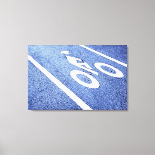 Sluiting van een fietsenbord op de weg canvas afdruk (Voorkant)