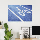 Sluiting van een fietsenbord op de weg poster (Thuiskantoor)