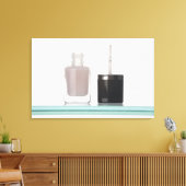 Sluiting van een fles nagellak canvas afdruk (Insitu (Woonkamer))