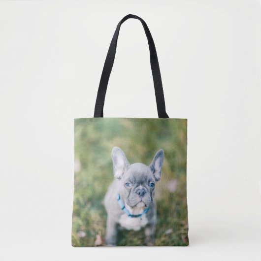 Sluiting van een Franse hond Tote Bag (Voorkant)