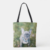 Sluiting van een Franse hond Tote Bag (Achterkant)