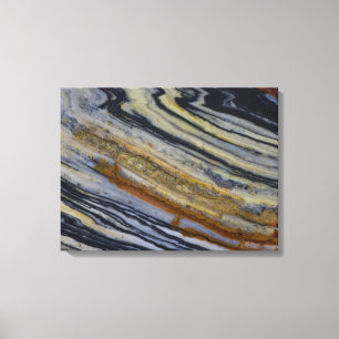 Sluiting van een gestript Jasper Slab Canvas Afdruk