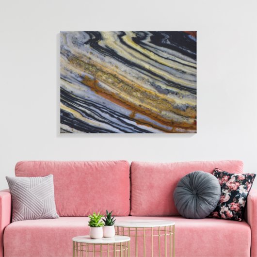 Sluiting van een gestript Jasper Slab Canvas Afdruk (Insitu (Woonkamer))