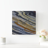Sluiting van een gestript Jasper Slab Vierkante Klok (Huis)