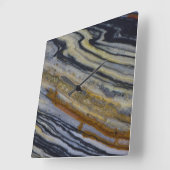 Sluiting van een gestript Jasper Slab Vierkante Klok (Hoek)