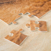 Sluiting van een grappige kamelenkop in de woestij legpuzzel (Zijkant)