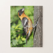 Sluiting van een handvat met zwarte kop legpuzzel (Verticaal)