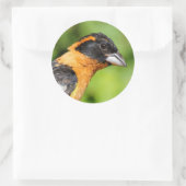 Sluiting van een handvat met zwarte kop ronde sticker (Tas)