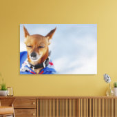 Sluiting van een hond 2 canvas afdruk (Insitu (Woonkamer))