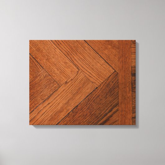sluiting van een houten parket op canvasafdruk canvas afdruk (Voorkant)
