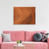 sluiting van een houten parket op canvasafdruk canvas afdruk (Insitu (Woonkamer))