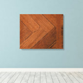 sluiting van een houten parket op canvasafdruk canvas afdruk (Insitu (Houten vloer))