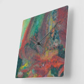 Sluiting van een kerstjasper vierkante klok (Hoek)