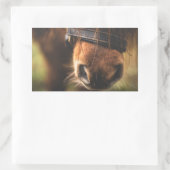 Sluiting van een klauwhouwe pens rechthoekige sticker (Tas)