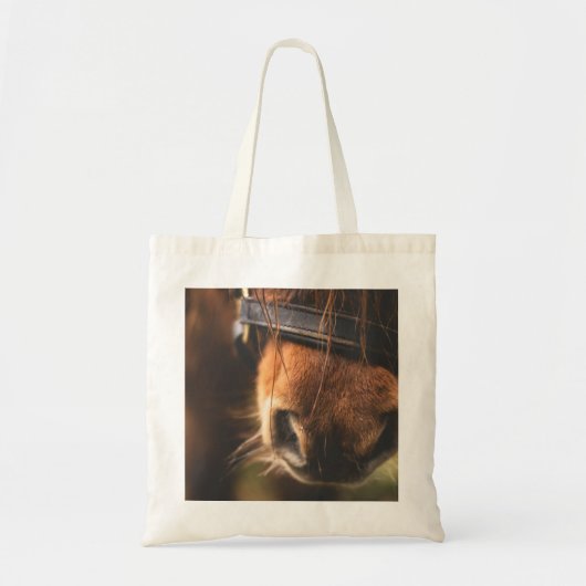 Sluiting van een klauwhouwe pens tote bag (Voorkant)