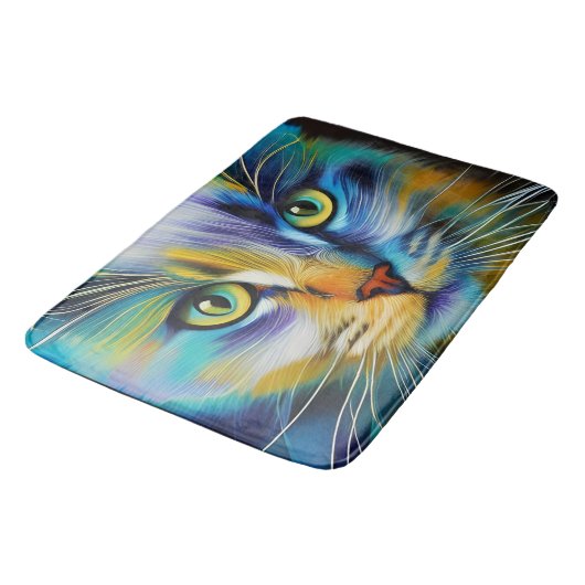 Sluiting van een kleurrijke Siamese Kitten Badmat (Gekanteld)