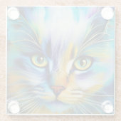 Sluiting van een kleurrijke Siamese Kitten Glazen Onderzetter (Achterkant)