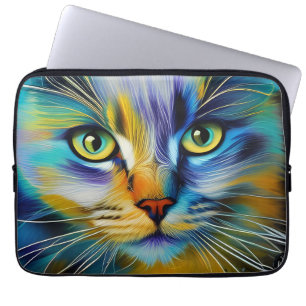 Sluiting van een kleurrijke Siamese Kitten Laptop Sleeve
